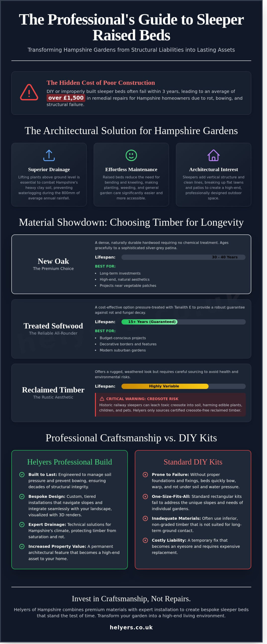 Bespoke Sleeper Raised Flower Beds in Hampshire: The Complete Design Guide